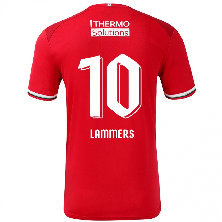 Kids Football Sam Lammers #10 Red White Home Jersey 2024/25 T-Shirt Za