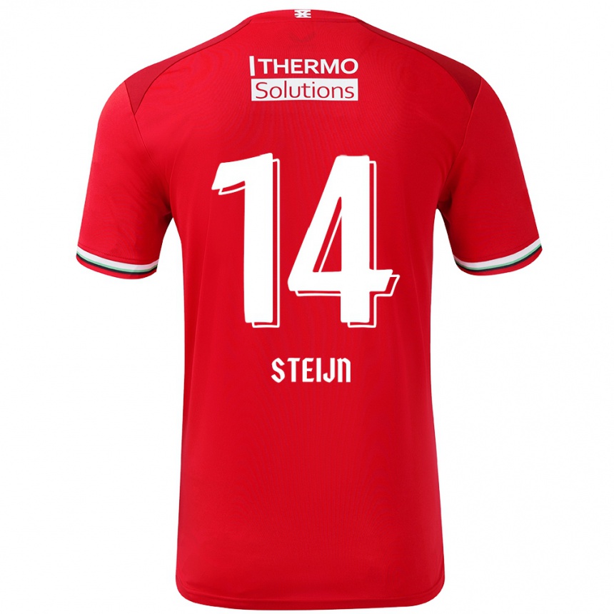 Kids Football Sem Steijn #14 Red White Home Jersey 2024/25 T-Shirt Za