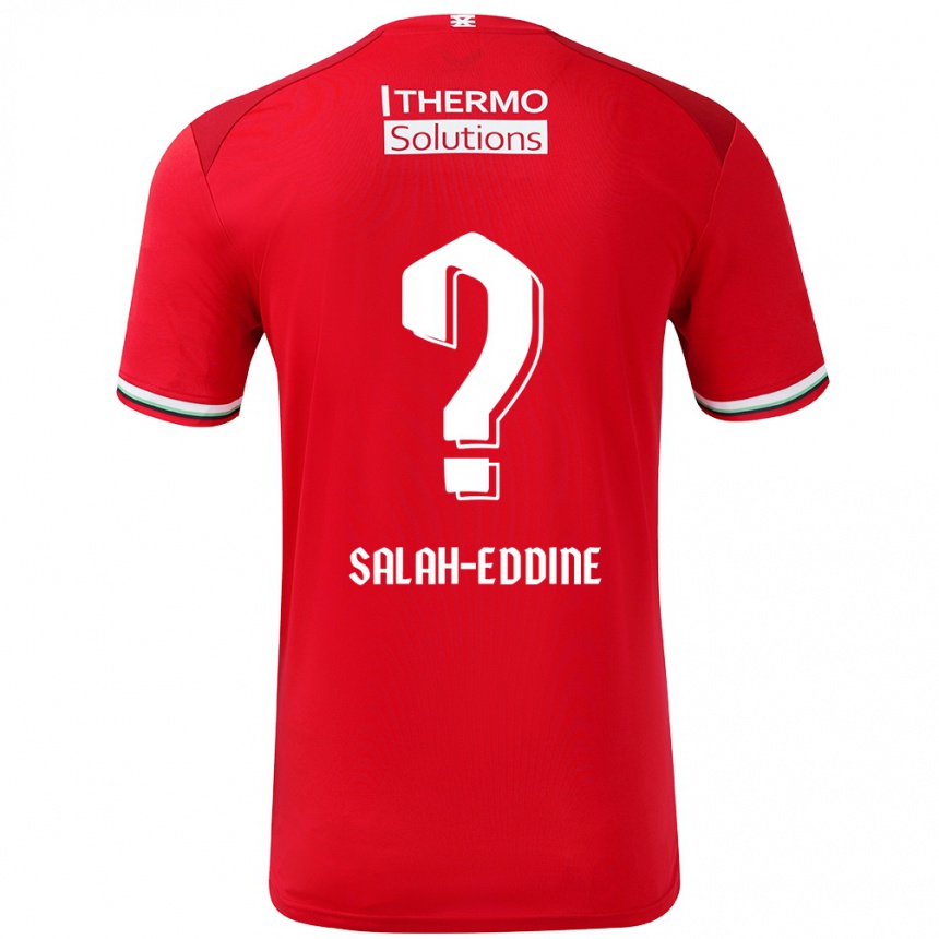 Kids Football Ibrahim Salah-Eddine #0 Red White Home Jersey 2024/25 T-Shirt Za