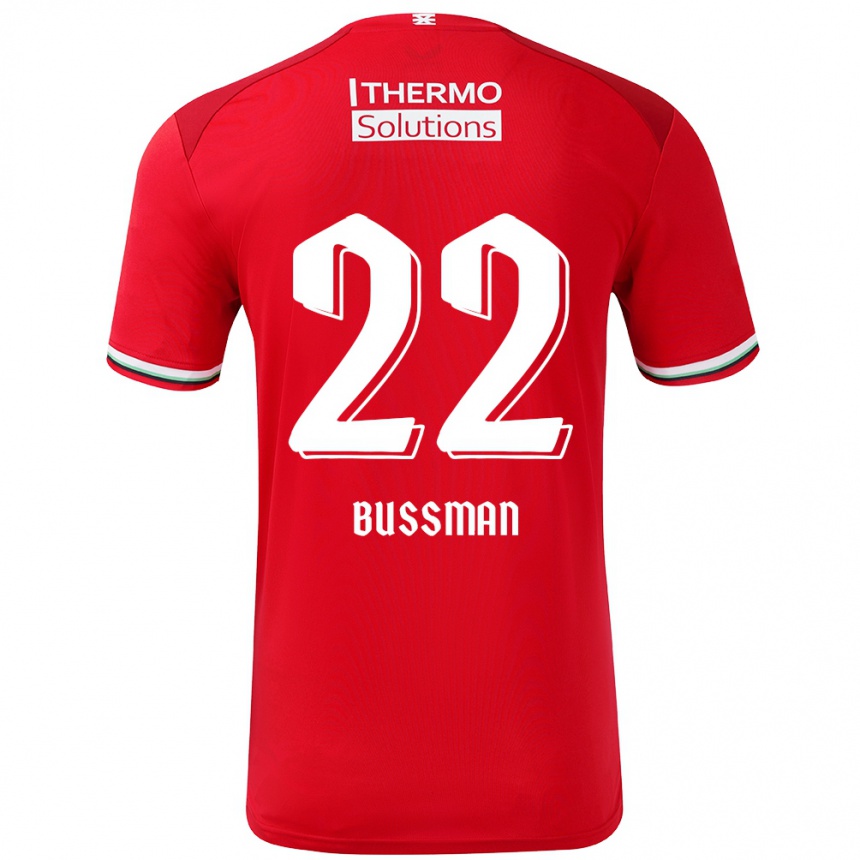 Kids Football Fiene Bussman #22 Red White Home Jersey 2024/25 T-Shirt Za