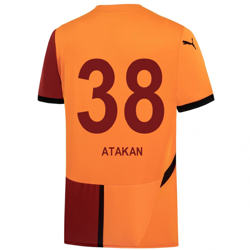 Kids Football Atakan Ordu #38 Yellow Red Home Jersey 2024/25 T-Shirt Za