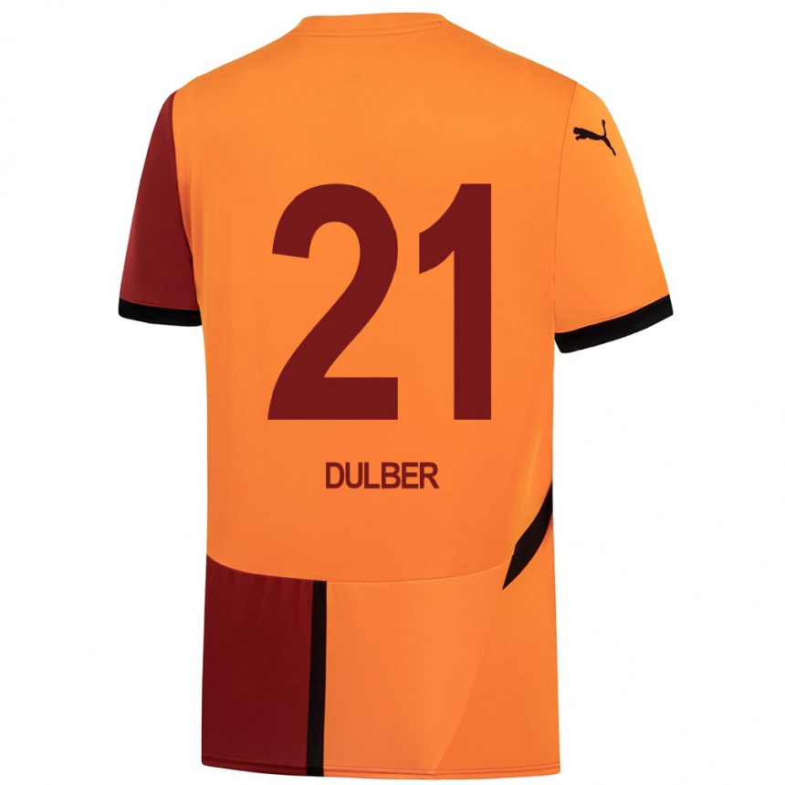 Kids Football Didem Dülber #21 Yellow Red Home Jersey 2024/25 T-Shirt Za