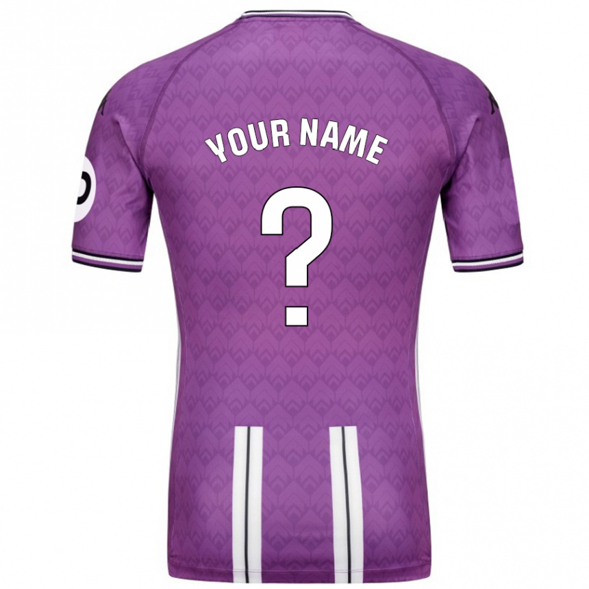 Kids Football Your Name #0 Purple White Home Jersey 2024/25 T-Shirt Za