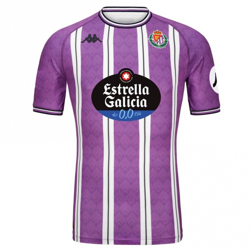 Kids Football Samu Fernández #0 Purple White Home Jersey 2024/25 T-Shirt Za