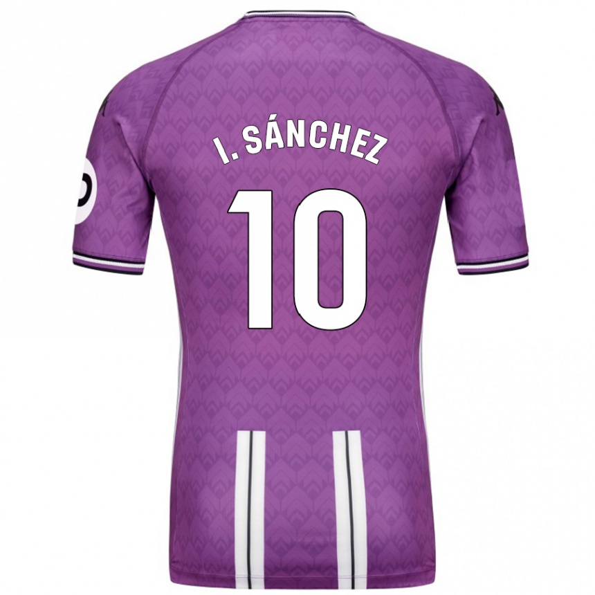 Kids Football Iván Sánchez #10 Purple White Home Jersey 2024/25 T-Shirt Za