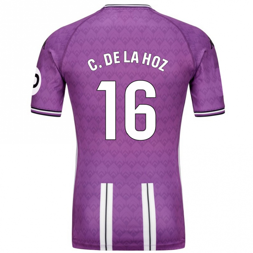 Kids Football César De La Hoz #16 Purple White Home Jersey 2024/25 T-Shirt Za