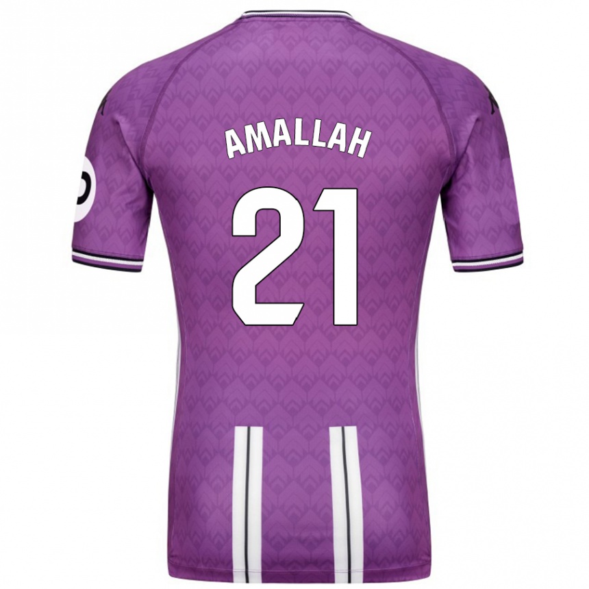 Kids Football Selim Amallah #21 Purple White Home Jersey 2024/25 T-Shirt Za