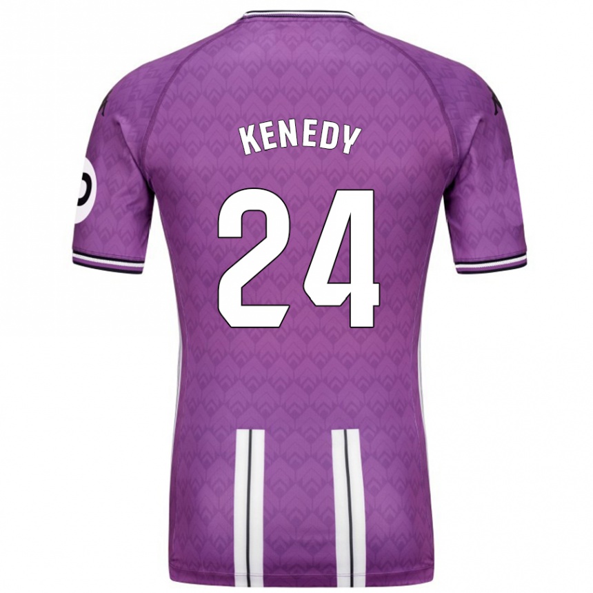 Kids Football Kenedy #24 Purple White Home Jersey 2024/25 T-Shirt Za