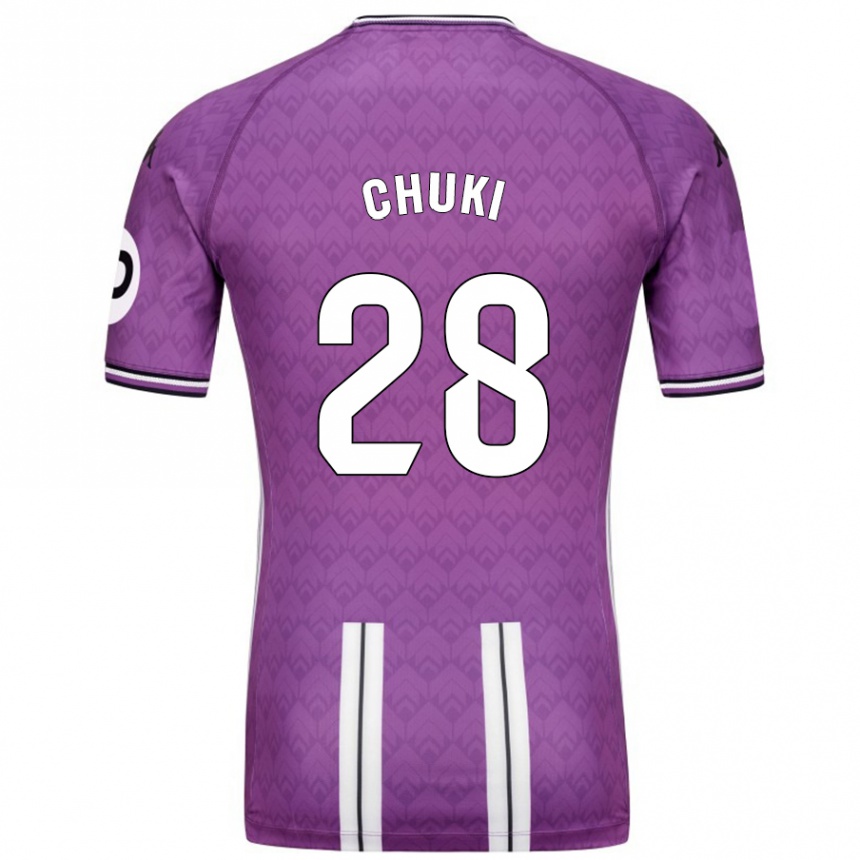 Kids Football Chuki #28 Purple White Home Jersey 2024/25 T-Shirt Za