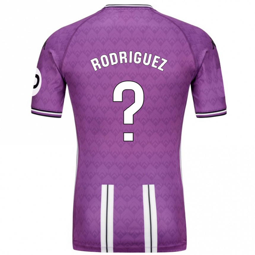 Kids Football Gabriel Rodríguez #0 Purple White Home Jersey 2024/25 T-Shirt Za