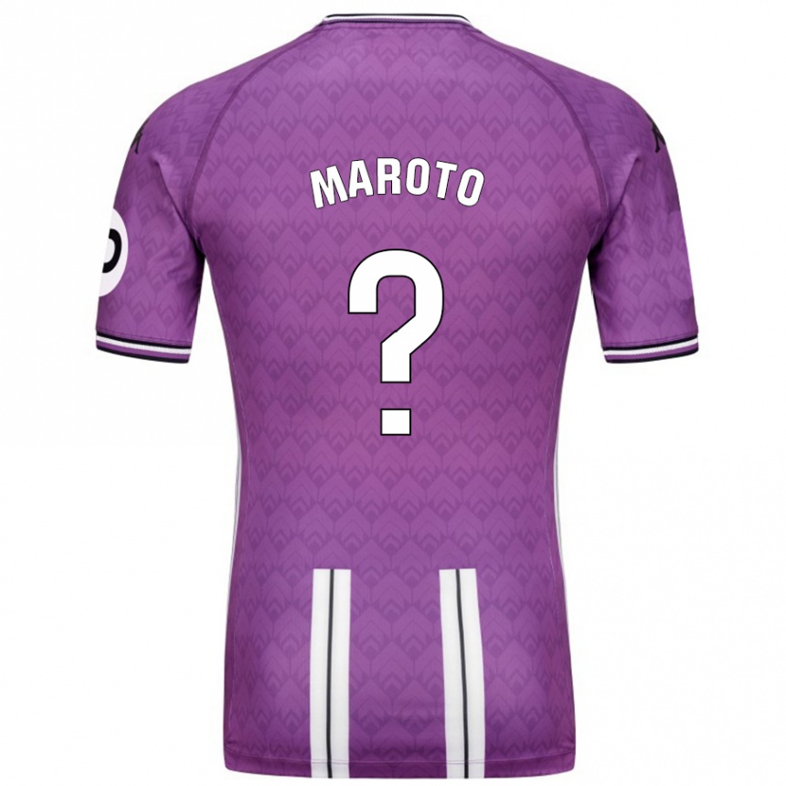 Kids Football Mario Maroto #0 Purple White Home Jersey 2024/25 T-Shirt Za