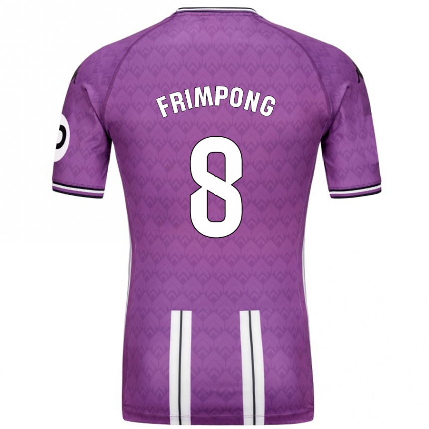 Kids Football Eugene Frimpong #8 Purple White Home Jersey 2024/25 T-Shirt Za