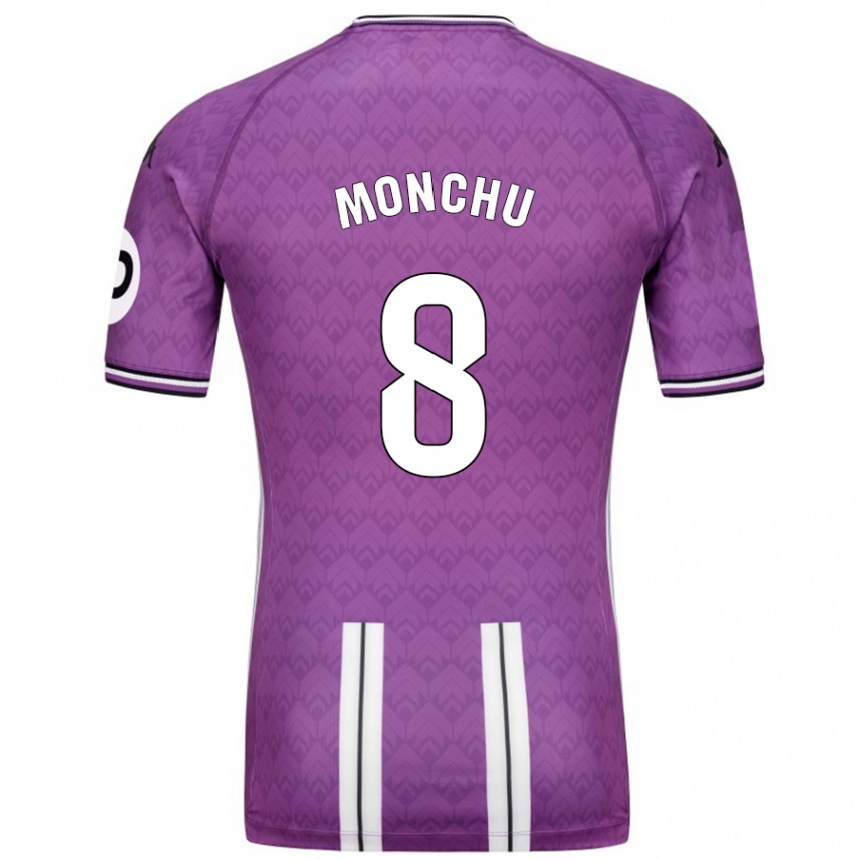 Kids Football Monchu #8 Purple White Home Jersey 2024/25 T-Shirt Za