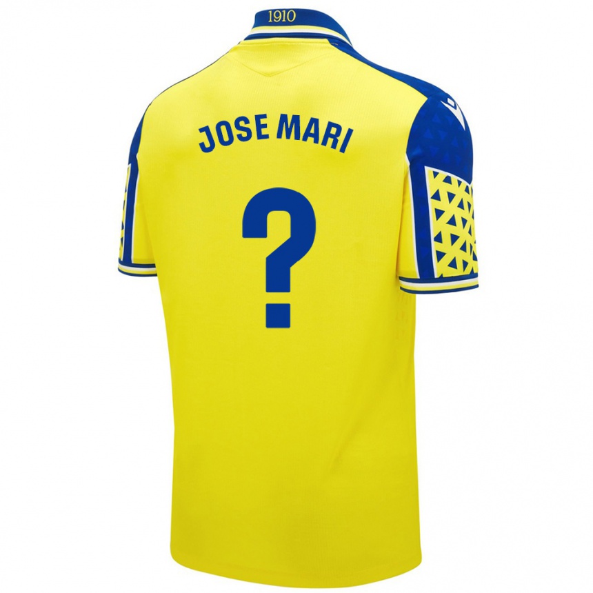 Kids Football José Mari #0 Yellow Blue Home Jersey 2024/25 T-Shirt Za