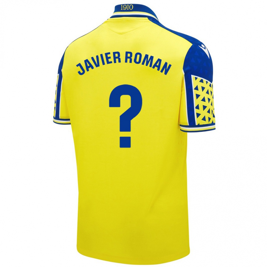 Kids Football José Javier Román #0 Yellow Blue Home Jersey 2024/25 T-Shirt Za