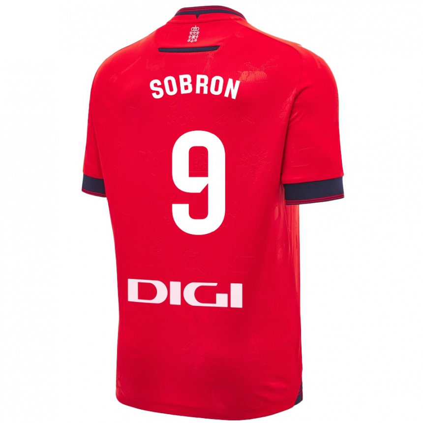 Kids Football Carmen Sobrón Olarte #9 Red White Home Jersey 2024/25 T-Shirt Za