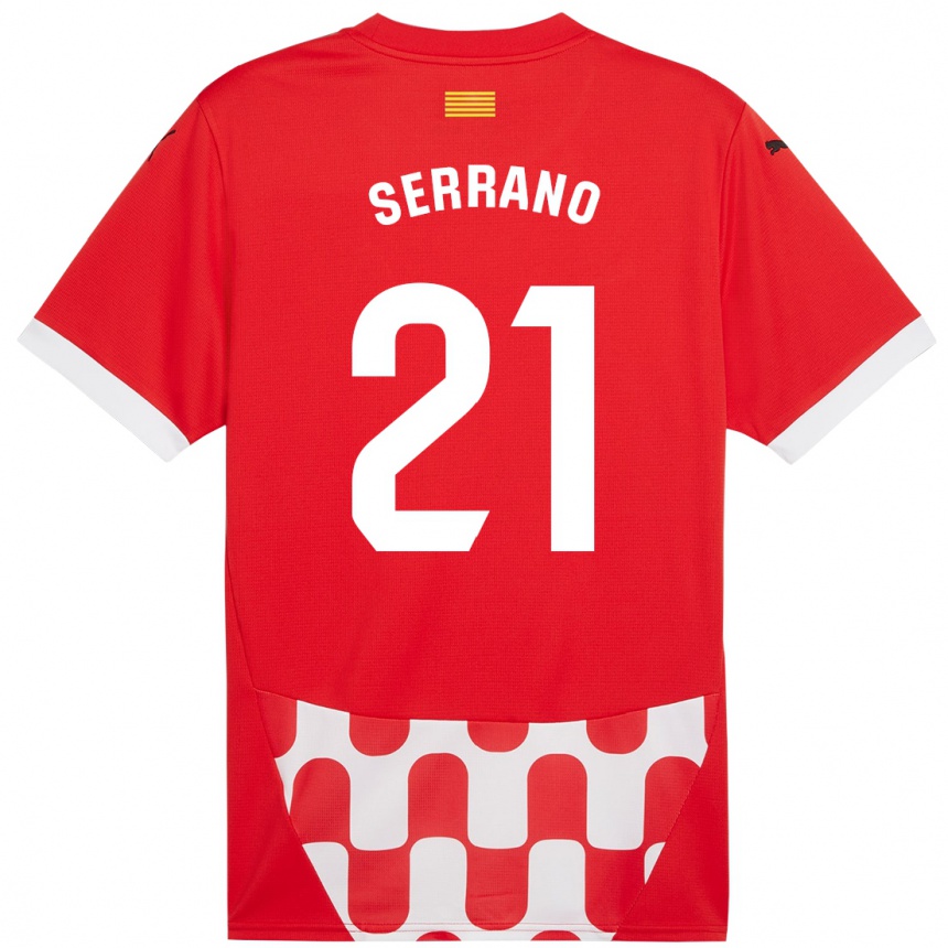 Kids Football Ot Serrano #21 Red White Home Jersey 2024/25 T-Shirt Za