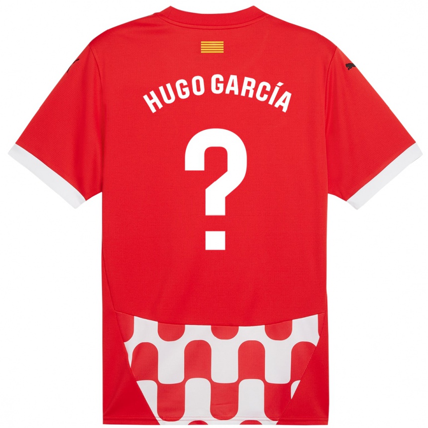 Kids Football Hugo García #0 Red White Home Jersey 2024/25 T-Shirt Za