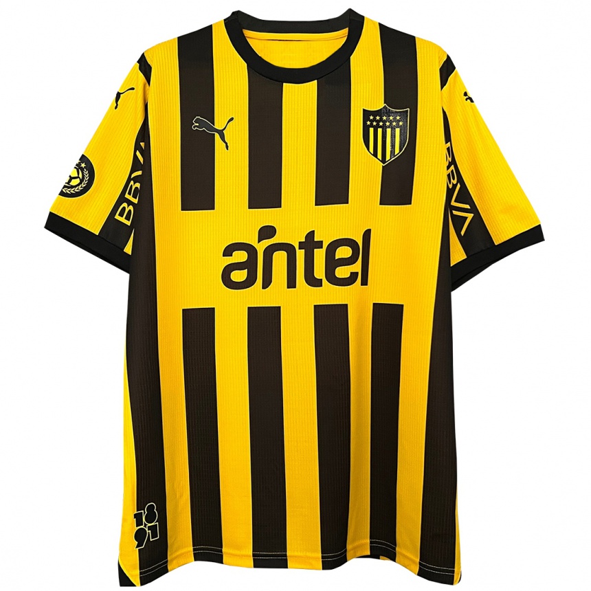 Kids Football Santiago Benítez #0 Yellow Black Home Jersey 2024/25 T-Shirt Za