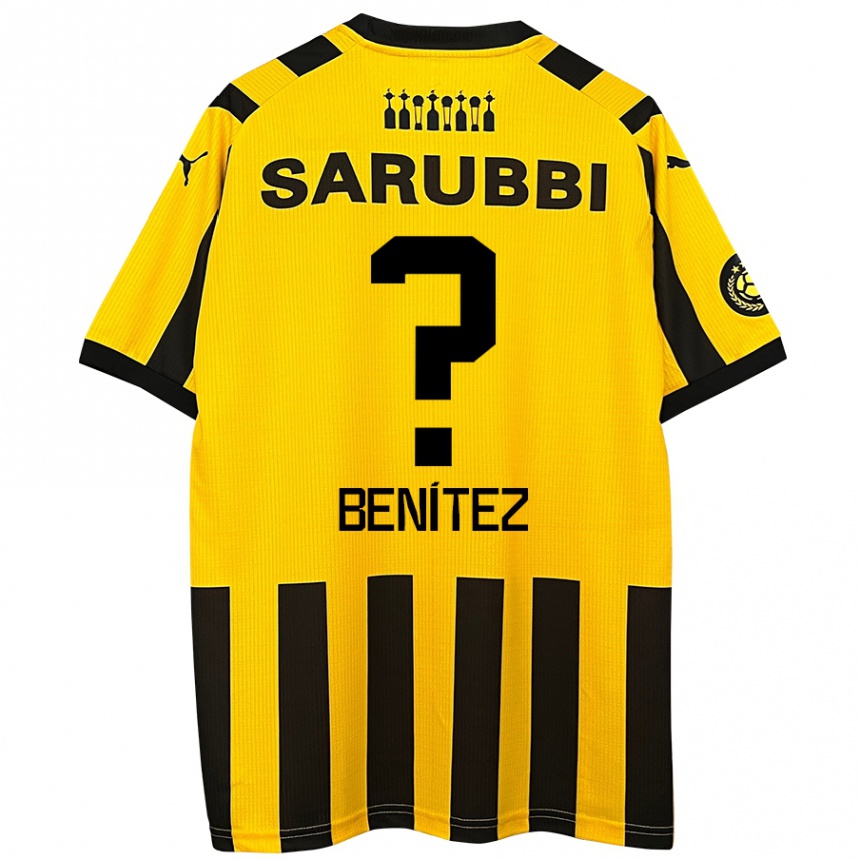 Kids Football Santiago Benítez #0 Yellow Black Home Jersey 2024/25 T-Shirt Za