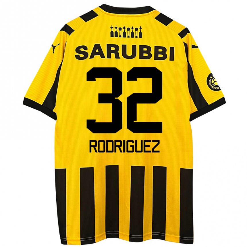 Kids Football Randall Rodríguez #32 Yellow Black Home Jersey 2024/25 T-Shirt Za