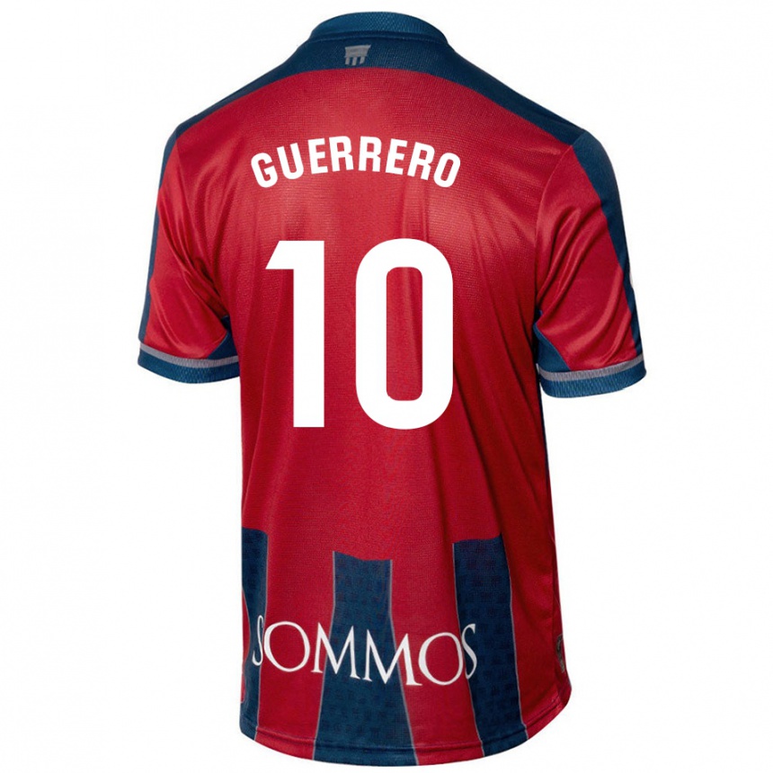 Kids Football Fernando Guerrero #10 Red Blue Home Jersey 2024/25 T-Shirt Za