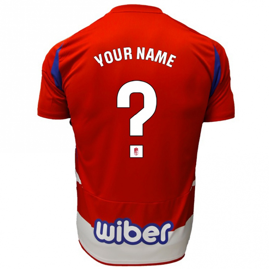 Kids Football Your Name #0 Red White Blue Home Jersey 2024/25 T-Shirt Za