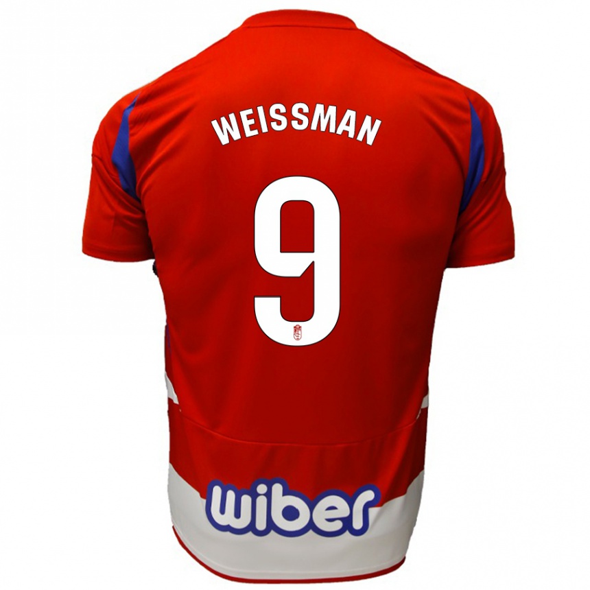 Kids Football Shon Weissman #9 Red White Blue Home Jersey 2024/25 T-Shirt Za