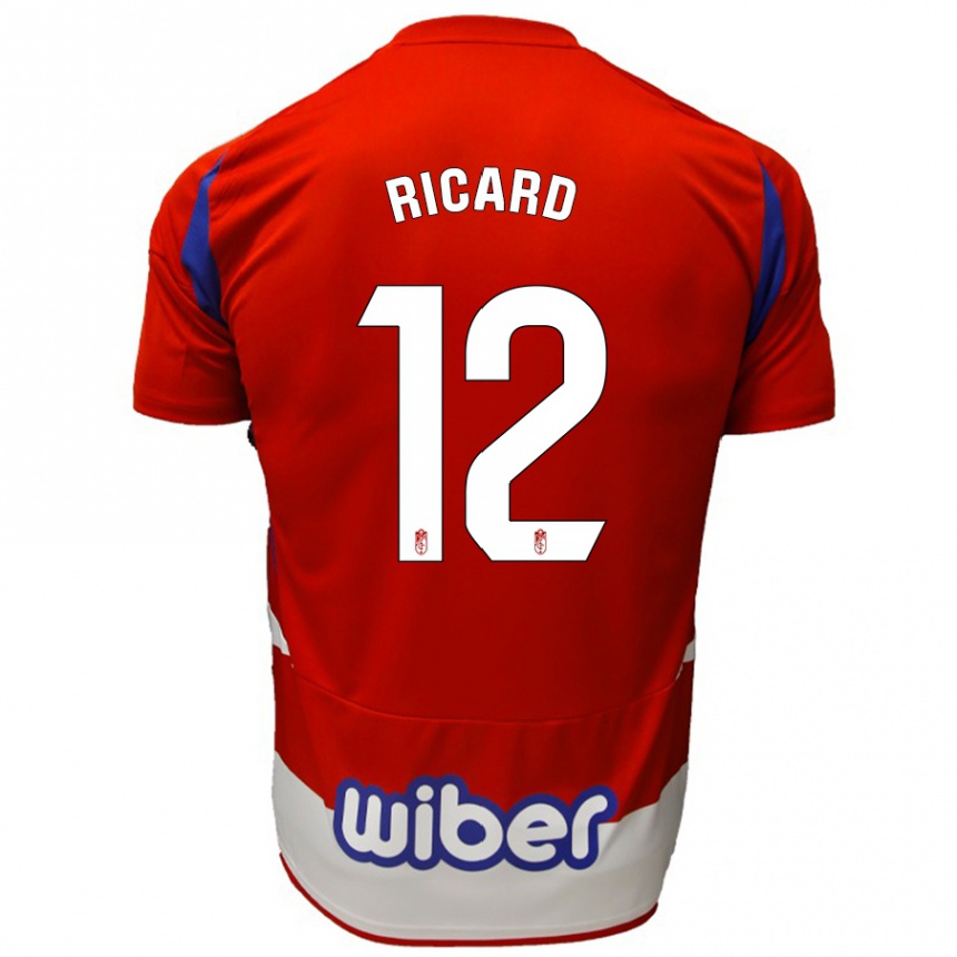 Kids Football Ricard Sanchez #12 Red White Blue Home Jersey 2024/25 T-Shirt Za