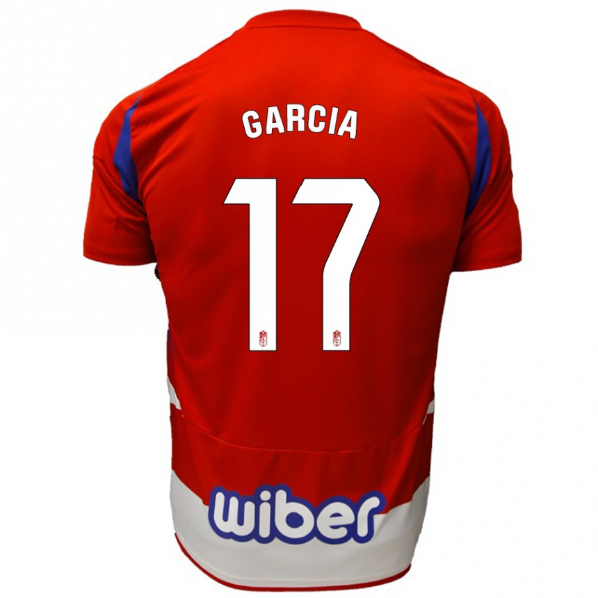 Kids Football Naima García #17 Red White Blue Home Jersey 2024/25 T-Shirt Za