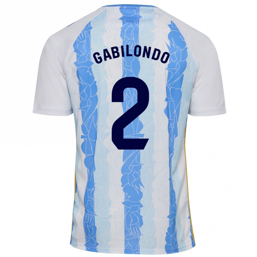 Kids Football Jokin Gabilondo #2 White Blue Home Jersey 2024/25 T-Shirt Za