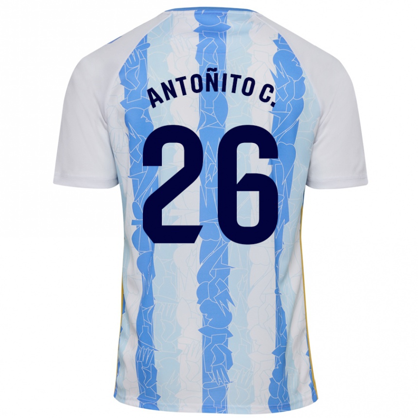 Kids Football Antonio Cordero #26 White Blue Home Jersey 2024/25 T-Shirt Za