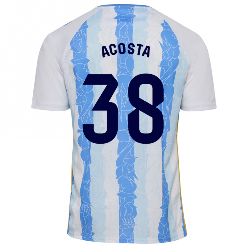 Kids Football Judith Acosta #38 White Blue Home Jersey 2024/25 T-Shirt Za