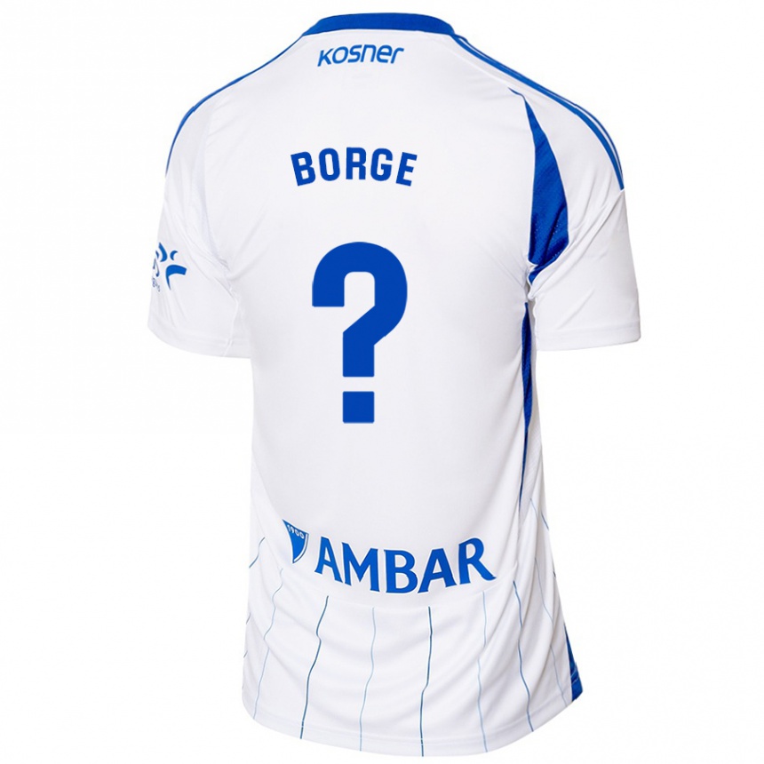 Kids Football Andrés Borge #0 Red White Home Jersey 2024/25 T-Shirt Za