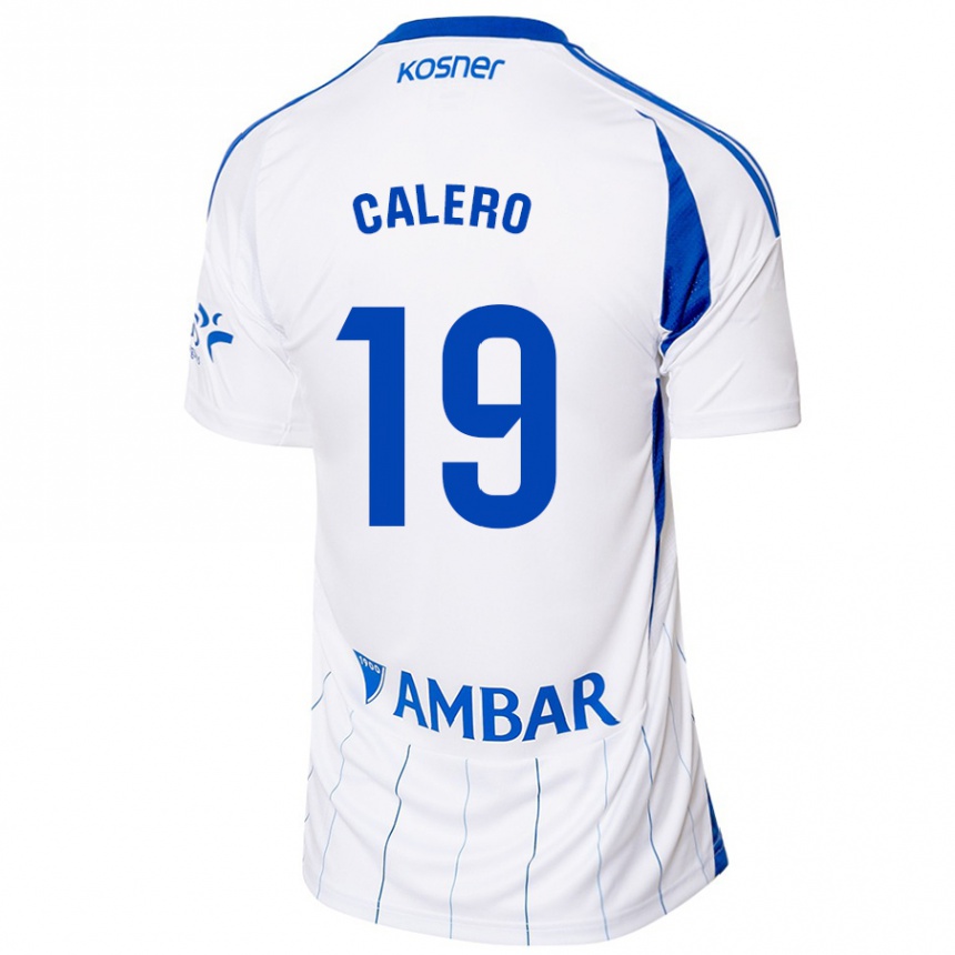 Kids Football Iván Calero #19 Red White Home Jersey 2024/25 T-Shirt Za