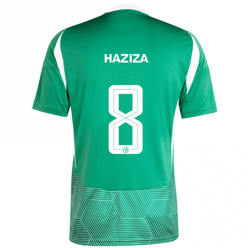 Kids Football Dolev Haziza #8 Green White Home Jersey 2024/25 T-Shirt Za