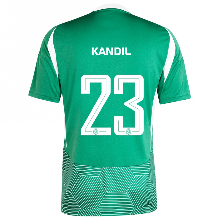 Kids Football Maor Kandil #23 Green White Home Jersey 2024/25 T-Shirt Za