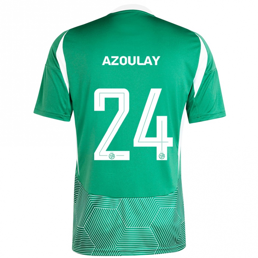 Kids Football Ethane Azoulay #24 Green White Home Jersey 2024/25 T-Shirt Za