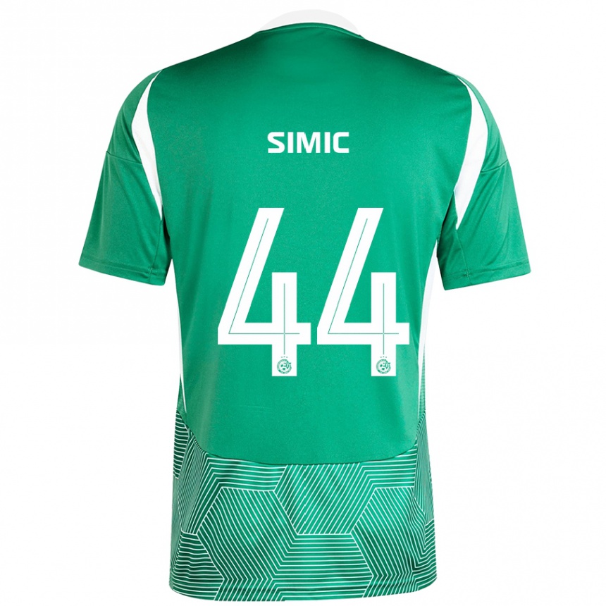 Kids Football Lorenco Simic #44 Green White Home Jersey 2024/25 T-Shirt Za