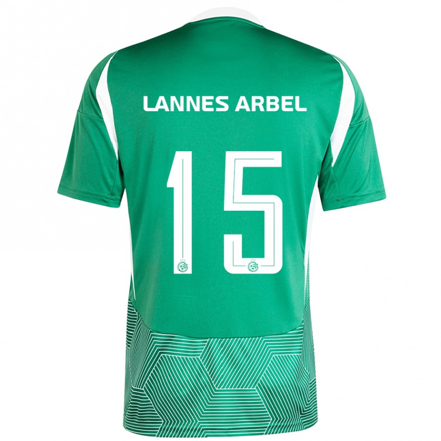 Kids Football Tomer Lannes Arbel #15 Green White Home Jersey 2024/25 T-Shirt Za