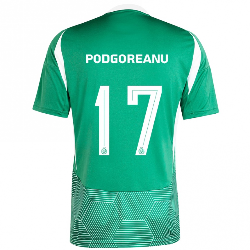 Kids Football Suf Podgoreanu #17 Green White Home Jersey 2024/25 T-Shirt Za