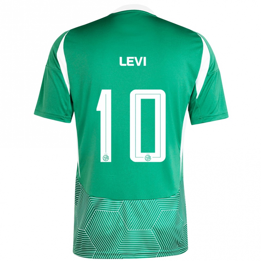 Kids Football Yarin Levi #10 Green White Home Jersey 2024/25 T-Shirt Za