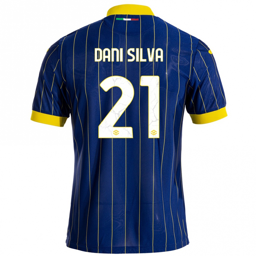 Kids Football Dani Silva #21 Blue Yellow Home Jersey 2024/25 T-Shirt Za