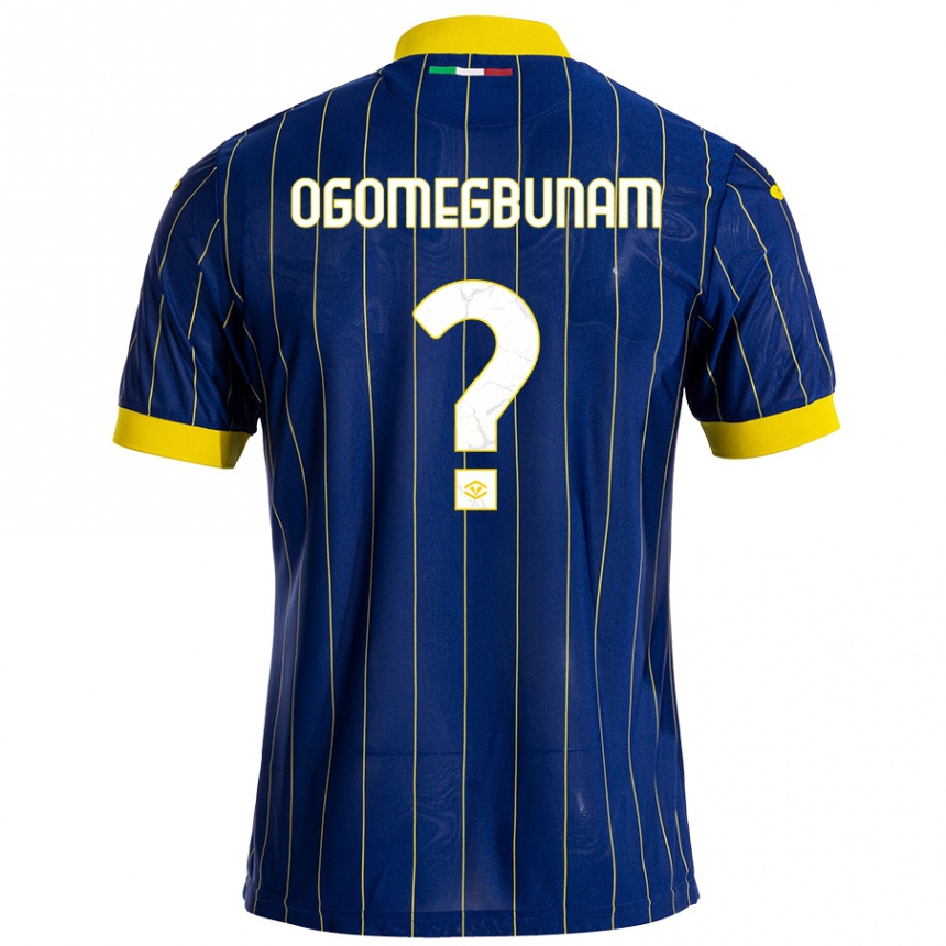 Kids Football Izu Ogomegbunam #0 Blue Yellow Home Jersey 2024/25 T-Shirt Za