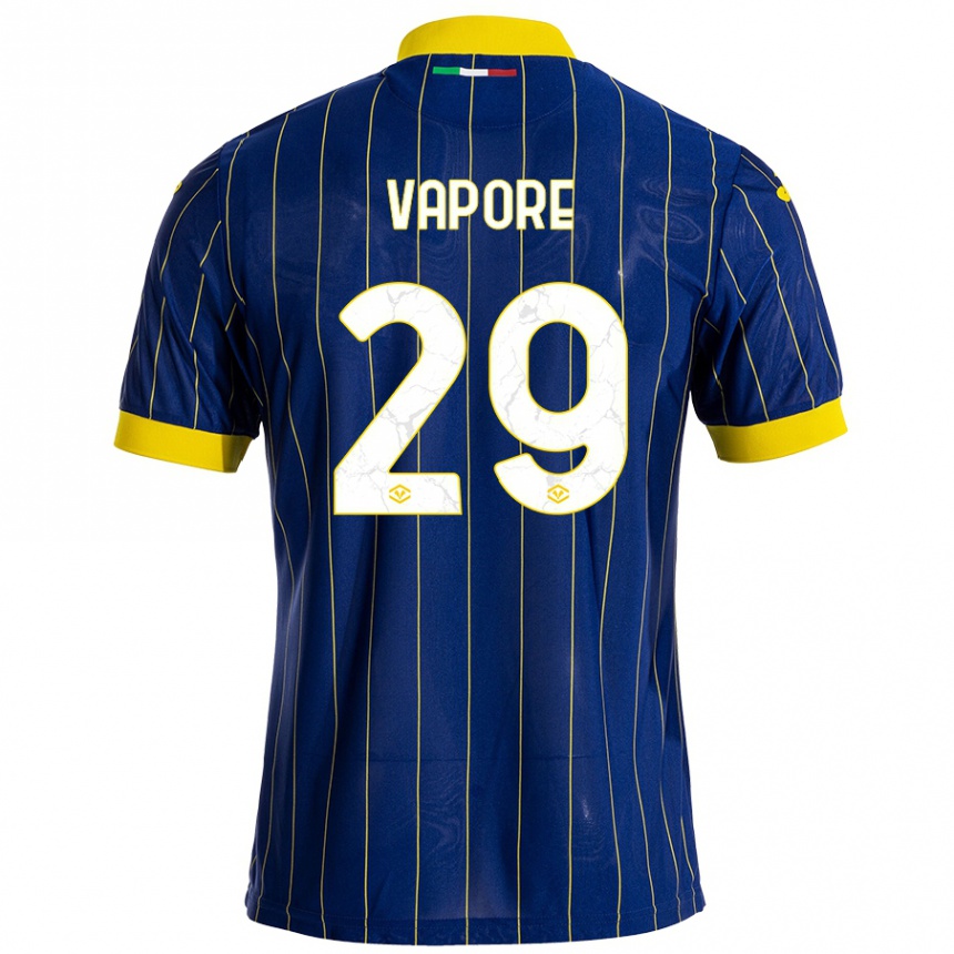 Kids Football Angelo Vapore #29 Blue Yellow Home Jersey 2024/25 T-Shirt Za