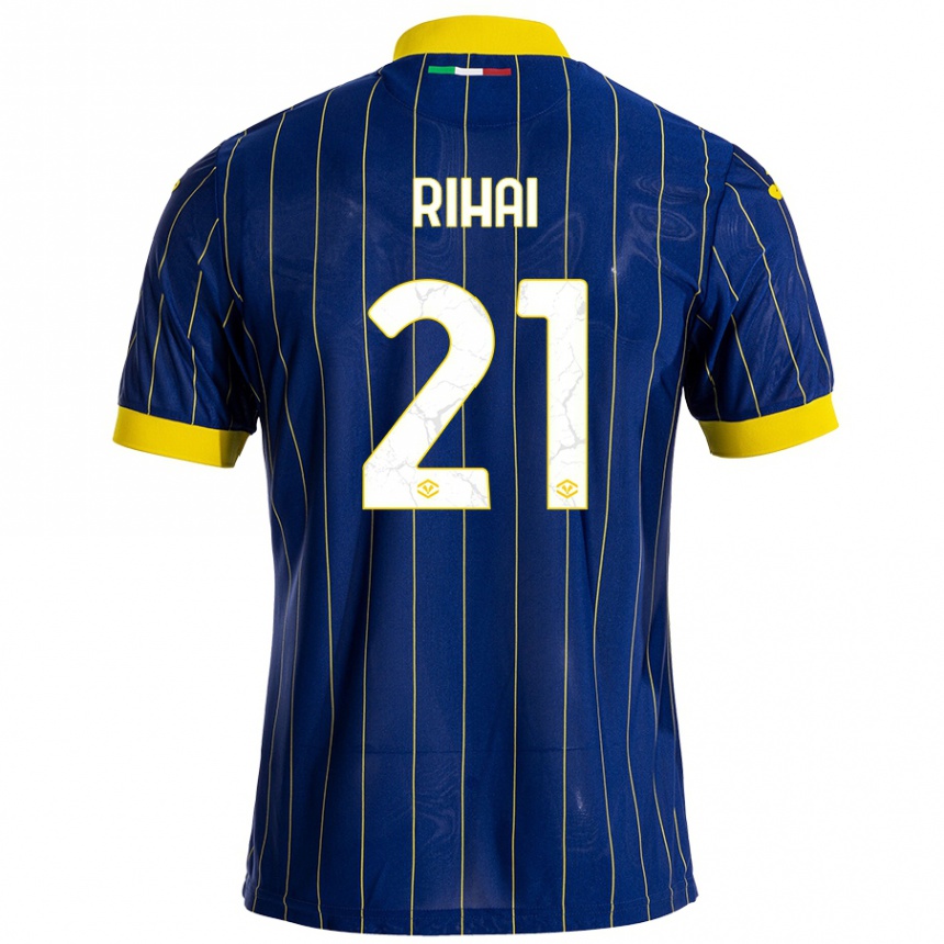 Kids Football Aiman Rihai #21 Blue Yellow Home Jersey 2024/25 T-Shirt Za