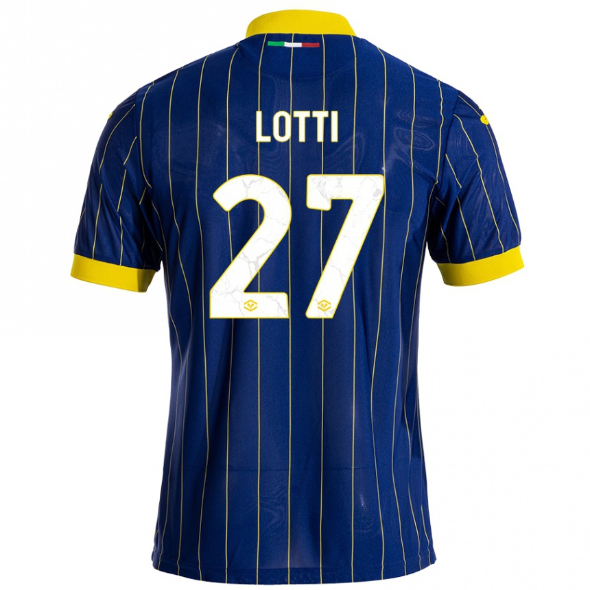 Kids Football Irene Lotti #27 Blue Yellow Home Jersey 2024/25 T-Shirt Za