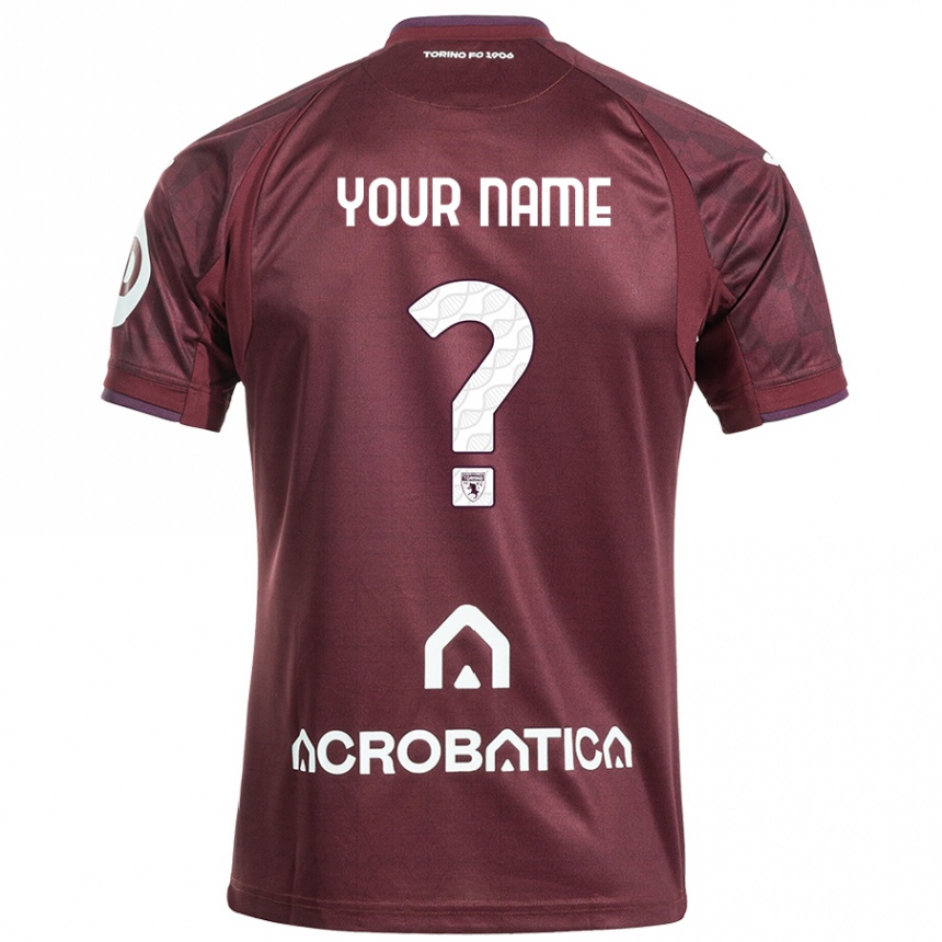 Kids Football Your Name #0 Maroon White Home Jersey 2024/25 T-Shirt Za