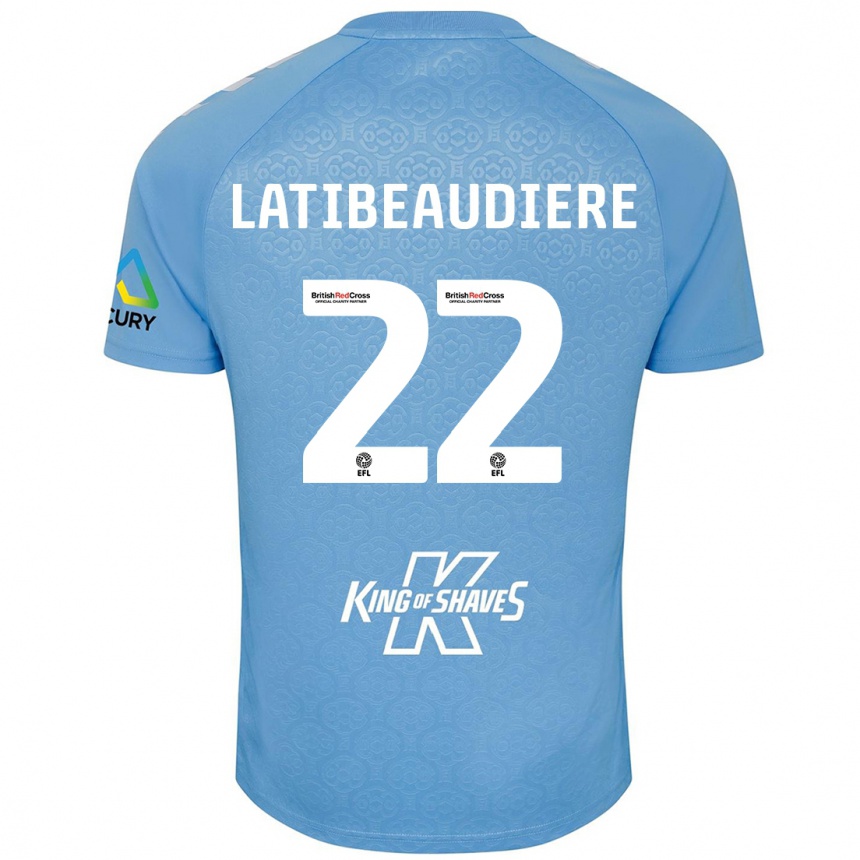 Kids Football Joel Latibeaudiere #22 Blue White Home Jersey 2024/25 T-Shirt Za