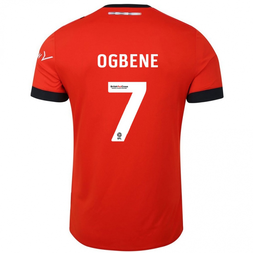 Kids Football Chiedozie Ogbene #7 Orange Black Home Jersey 2024/25 T-Shirt Za